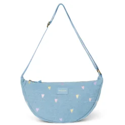 Studio Noos Tasche Fanny Pack Denim Light Blue Hearts