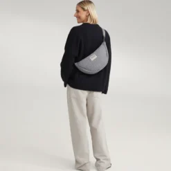 Studio Noos Tasche Fanny Pack Flannel Chalkstripe Light Grey