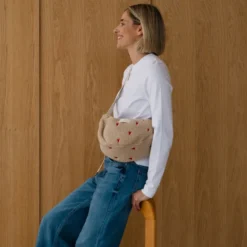 Studio Noos Tasche Fanny Pack Ecru Teddy Hearts Adult