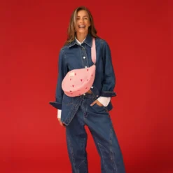 Studio Noos Tasche Fanny Pack Teddy Light Pink Hearts
