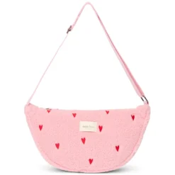 Studio Noos Tasche Fanny Pack Teddy Light Pink Hearts