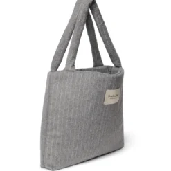 Studio Noos Tasche Flannel Chalkstripe Light Grey Mom-Bag
