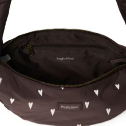 Studio Noos Tasche Puffy Mini Cross Body Bag Brown Hearts