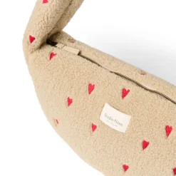 Studio Noos Tasche Teddy Mini Cross Body Bag Ecru Hearts