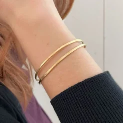 Susi Cala Armreif Kam Double Bangle Sterlingsilber vergoldet