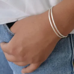 Susi Cala Armreif Kam Double Bangle Sterlingsilber