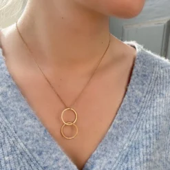 Susi Cala Kette mit Anhänger Twin 'M' Sterlingsilber vergoldet