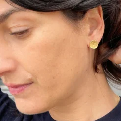 Susi Cala Ohrringe Moon 'S' Sterlingsilber vergoldet